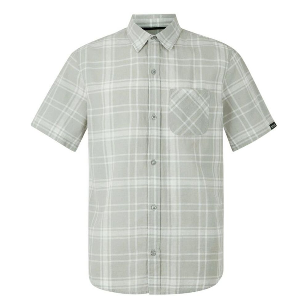 Regatta Mens Loran Checked Shirt / Silver Grey